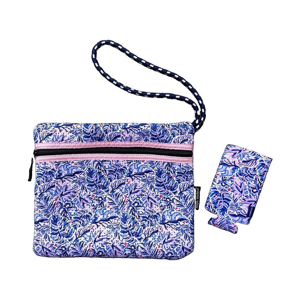 Simply Southern Colorful Print Zipper Pool, Beach, Gym Wet Bag Wristlet 13x10"